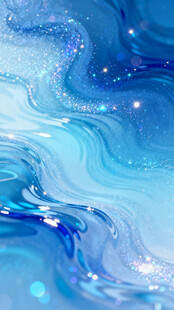 梦幻蓝色流体艺术背景图
