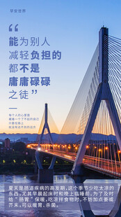 城市夜景励志早安海报