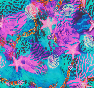 梦幻海底生物图案