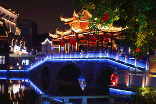 古桥夜景