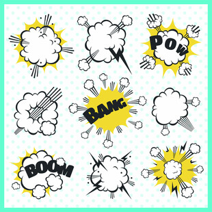 漫画风格爆炸效果图案