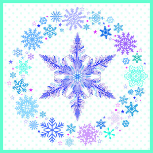 梦幻雪花图案
