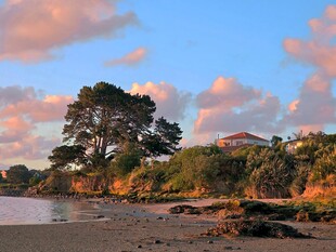 海滨黄昏美景