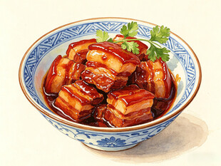 手绘红烧肉