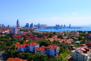 青岛城市风光俯瞰美景