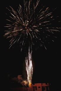 夜空中绽放的绚烂烟花