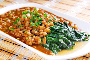 肉末菜心
