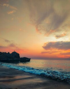 海边绝美日落景色