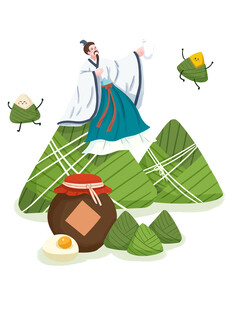 端午节屈原习俗场景元素