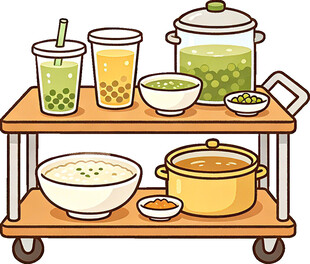 美味饮品与汤品展示 