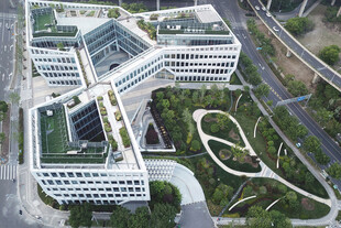 现代建筑空中俯瞰景观