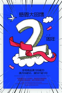 2周年盛大回馈海报