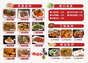 多样美味中式菜肴展示