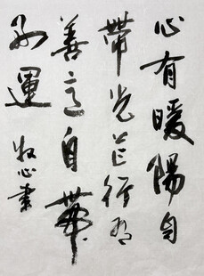 心有暖阳 杨克东书法作品