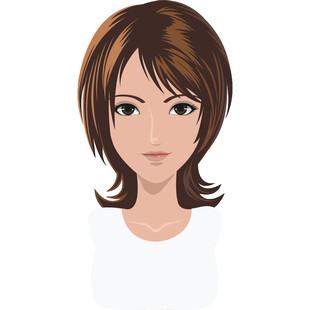 短发女性头像