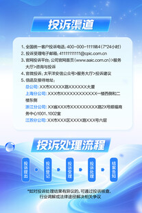 企业投诉流程海报