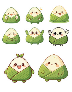可爱抹茶团子卡通形象