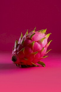 鲜艳火龙果特写