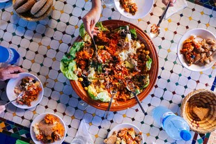 丰盛户外美食盛宴西餐美食图片