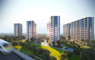 现代都市高层住宅景观