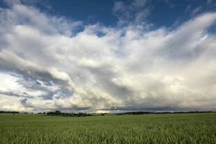 广袤田野上的壮丽云层