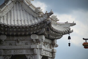 中式古建筑屋檐特写