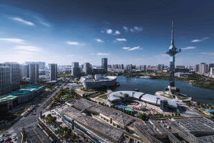 上海城市风光全景俯瞰
