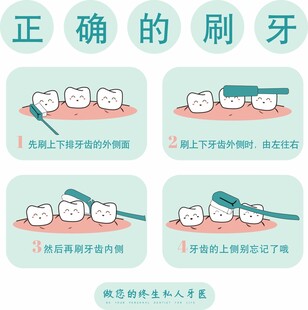正确刷牙步骤图示