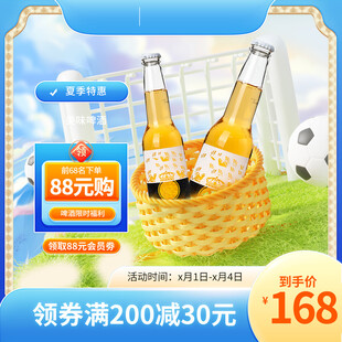两瓶装啤酒促销优惠展示