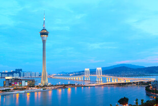 澳门观光塔夜景风光