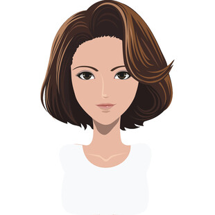 短发女性头像