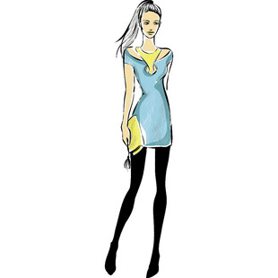 时尚女士服装插画