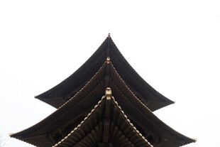 中式古建筑屋顶特写