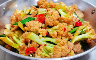 干锅花菜美食图片