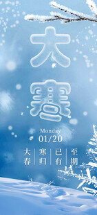 大寒节气海报