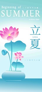 立夏节海报展板素材