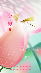 立夏节海报展板素材