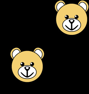 可爱小熊头像图案