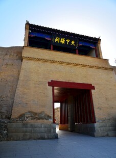 嘉峪关古老城楼建筑景观