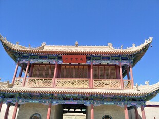 嘉峪关中式古建筑楼阁