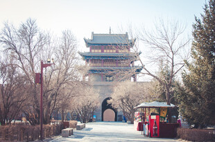 嘉峪关古城楼阁风景