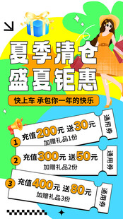 夏季盛惠季促销海报