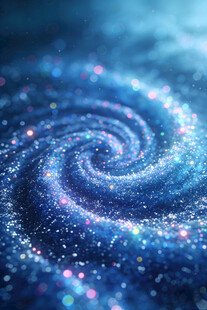 梦幻蓝色螺旋星空背景