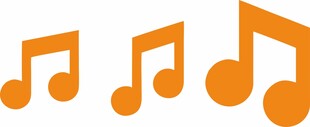 橙色音乐符号图标