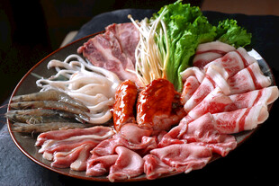 海鲜牛肉食材拼盘
