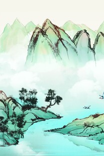 水墨山水意境图