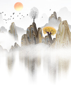 水墨山水意境图