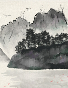 水墨山水间的静谧景致