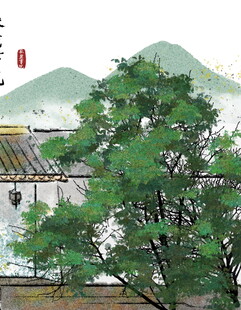 中式庭院绿树掩映景致