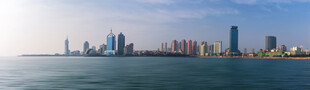 城市海滨天际线景观